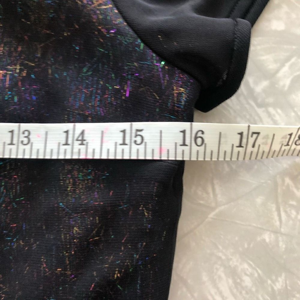 sheer overlay long colorful metallic hair confetti cap sleeve vintage y2k - Picture 10 of 11